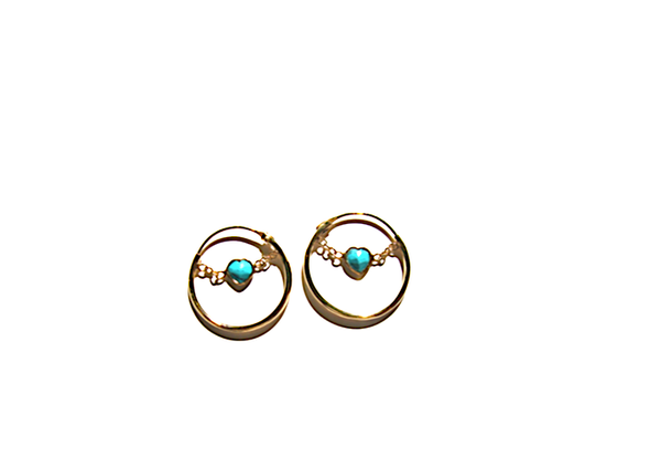 Boucles CREOLE ETERNEL - 14 turquoise